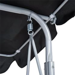 Outsunny Columpio Balancín Jardín De 3 Plazas Con Toldo Ajustable Respaldo Transpirable Y Marco De Metal Para Terraza Balcón Exterior Carga 240 Kg 171x108x154 Cm Negro -Tienda de muebles de jardín 00276eb6dd08b72318631446f23b7372f0833463 336c4f87af8a49aa9bd8a61b8d602275