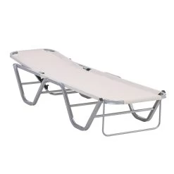 Outsunny Tumbona De Jardín Con Respaldo Ajustable En 5 Posiciones De Aluminio Y Texteline Para Terraza Patio Exterior 163x58,5x91 Cm Beige -Tienda de muebles de jardín 0032bb40348813076b6b674e44d756f403108e8f 9ab48eb0ab9146a5a94369c6f9a13e44