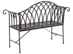 Banco De Jardín De Metal Negro/blanco Crema 130 Cm MILAZZO -Tienda de muebles de jardín 03874056b45171417c48743f0a7ff69501496d5e 839127537ded4d598dcc723c30927750