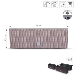 Prosperplast Jardinera Para Balcón Rato Case , Dimensiones (Mm) 580X180X195, Color Mocca -Tienda de muebles de jardín 04b098f108c27f8351c1b687b6f72492f2c1461f dcd299b7f06844aebbb5e631d391c0af