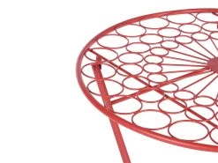 Mesa De Balcón De Metal Rojo ø 70 Cm SCARIO -Tienda de muebles de jardín 0520f28c7fd437030435e031fe09990510ce4a3d 7b82362a604e47279a5d4fdfa1dc30cc