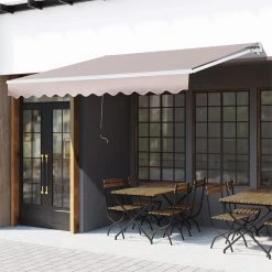 Outsunny Toldo Manual Con Manivela 3x2m Toldo Con Brazo Plegable Retráctil Ángulo Ajustable De Aluminio Protección Solar Para Puerta Ventanas Balcón Beige -Tienda de muebles de jardín 05d74c458bc5598594ccbb17df119abb563ea727 ba7719c5dbc7445eae4d80f9b25e3c7c