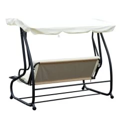 Outsunny Columpio Balancín Jardín 3 Plazas Convertible En Cama Techo Parasol Regulable Bandeja Para Bebida Terrza Balcón Exterior Carga Máx. 340kg Acero 200x120x164cm Beige -Tienda de muebles de jardín 05f17921258dadb9ee1c01c6fabbcb571f181c30 3feb6255b9694ce897d6bd9579c1dc9b