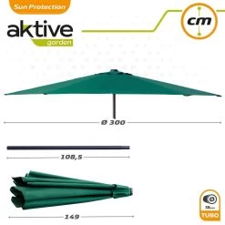 Parasol Hexagonal 300 Cm Color Verde Mástil Aluminio Aktive Garden -Tienda de muebles de jardín 06127111a1aeecbc0c75111f8f2792065642f190 44ebc60692dc46dca869f7942d2f4e0e