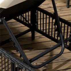 Outsunny Conjunto De 2 Tumbonas De Jardín Exterior Tumbonas De Mimbre Tejido Con Mesa De Tapa De Vidrio Respaldo Reclinable De 5 Posiciones Y Cojines Suaves 196x54x32 Cm Negro -Tienda de muebles de jardín 06785d1efb2f92b575db5bad27f63dd4b0e9ad93 6dfc6c7cb81c4a3797d07c6de2ba036d