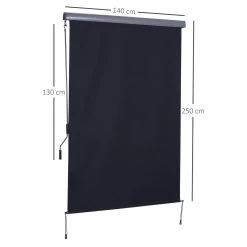 Outsunny Toldo Vertical Enrollable Con Manivela Protección UV Para Interior Y Exterior Balcón Porche Terraza 140x250 Cm Gris -Tienda de muebles de jardín 069ab5cb3c7b0d200b4c90343cd4be60dd1270a6 6b5e3014e2fb49fca337b6638a02c0b1