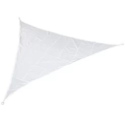 Outsunny Toldo Vela Color Crema Sombrilla Parasol Triangulo Tela De Poliéster Jardin Playa Camping Sombra (varios Colores Y Medidas), Medida 5x5x5 Metros, Color Crema