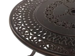 Mesa De Jardín De Metal Marrón Oscuro/beige ⌀ 105 Cm MANFRIA -Tienda de muebles de jardín 0817d51f63fa0e2d2dc4f843ac9d9393688458c3 336030cb99f147c8b36ffdc2164ddb31