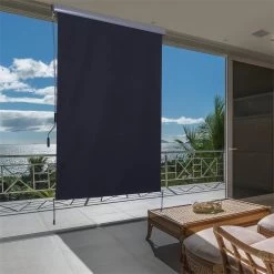 Outsunny Toldo Vertical Enrollable Con Manivela Protección UV Para Interior Y Exterior Balcón Porche Terraza 140x250 Cm Gris -Tienda de muebles de jardín 08557e458ee75cb8aeec9945bd9da05ecec3535b b580918d52f24e0490c8fbe71f0b948b