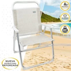 Silla Plegable Aktive Ibiza Beige 48 X 88 X 50 Cm (4 Unidades) -Tienda de muebles de jardín 090262ab9bc66fe6cee4cc92a843faa8d2ce30a0 03d12b25f45d4017b3c1922d971b9e6d