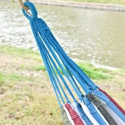 Outsunny Hamaca Doble Portátil De Algodón 285x150 Cm Con Bolsa De Transporte Para Exteriores Patio Jardín Playa Camping Carga 180 Kg Multicolor -Tienda de muebles de jardín 09f5fd4303121e0cab815bff3a3062f4005127ad 3aa0dbd17873478e90867ed08efe8f5d