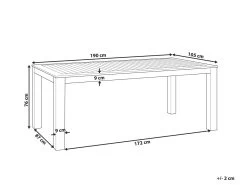 Mesa De Comedor De Madera De Eucalipto Clara 190 X 105 Cm MONSANO 12 Mesa De Comedor De Madera De Eucalipto Clara 190 X 105 Cm MONSANO -Tienda de muebles de jardín 09f896b9699bba5b91f248258088a5b19f112bb6 20bb13128ce947cbbfaf6e8e83460a48