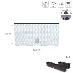 Prosperplast Jardinera Para Balcón Rato Case , Dimensiones (Mm) 395X185X195, Color Blanco -Tienda de muebles de jardín 0afd78d63a0a711d46f6fda814af8baf79a1572e 345688fb03164e99a7552d345a70a9ca