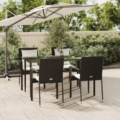 Set De Muebles Jardín 5 Pzas Con Cojines Ratán Sintético Negro VidaXL -Tienda de muebles de jardín 0b1cf90ef08599174cbebd5a5ff125b2a21ac1c4 4e63b1d067d3429f9698441bddfe4475