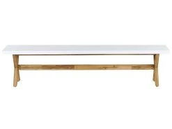 Conjunto De Mesa Con 2 Bancos, Blanco/madera Clara OLBIA -Tienda de muebles de jardín 0b590752d0a8336331b64066e038ea5207d70a81 405b78449d5849b6a6c958c1d58d81d5