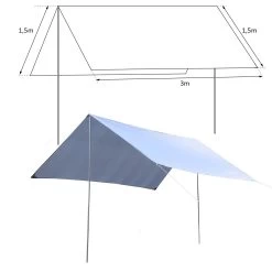 Outsunny Toldo De Refugio Portátil Impermeable Carpa Tienda De Campaña Grande Para Camping Playa Picnic Protección Solar Blanco -Tienda de muebles de jardín 0bd5fde18b2f63f2301a052ac3ea3eeb7c85c3d6 3d90e465125b41b8a973be3f21de0167