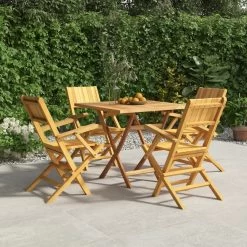 Juego De Comedor Para Jardín 5 Piezas Madera Maciza De Teca VidaXL -Tienda de muebles de jardín 0dbd0ac263cd5e08c51f89a8af4a1bb8dc43e7c5 9a05d8f29e074f24a079c20d42fbaf37