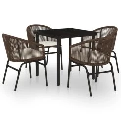 Juego De Comedor De Jardín De 5 Piezas Marrón VidaXL -Tienda de muebles de jardín 0e18896df8b7dc212a503bda03ed511a38533cd3 8352a38dcfe8472a8c93251cdcc9c1fa