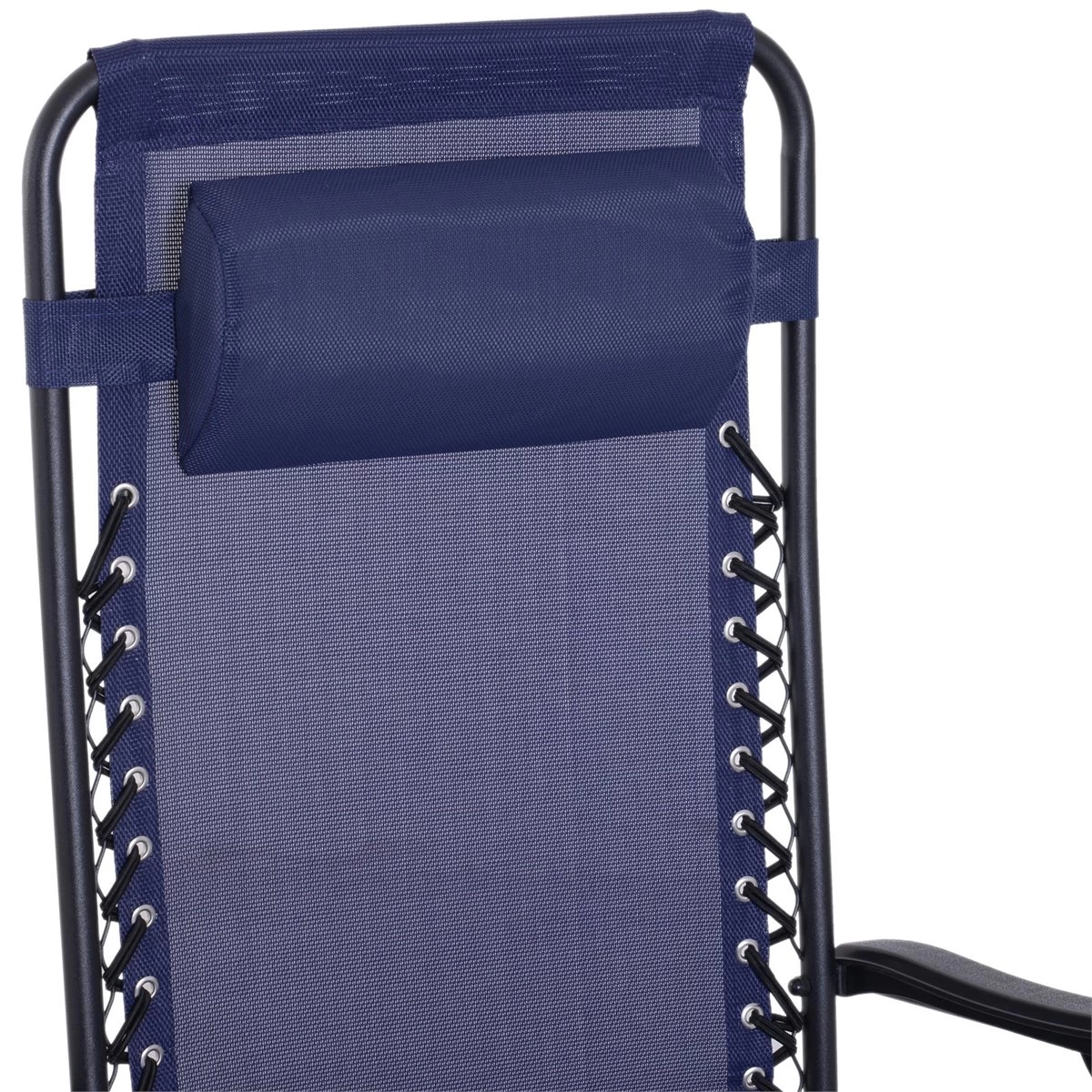 Outsunny Tumbona Plegable De Jardín Silla Gravedad Cero Sillón De Playa Relajante Texteline Marco Acero Carga 120kg 90x65x110 Cm Azul 11 Outsunny Tumbona Plegable De Jardín Silla Gravedad Cero Sillón De Playa Relajante Texteline Marco Acero Carga 120kg 90x65x110 Cm Azul - Imagen 9