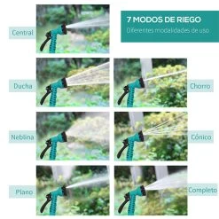 DURHAND Carrete Para Manguera Retráctil 10m Con Cabezal Multifuncional Sistema De Enrollado Automático Con Bloqueo Conector De 1m Para Jardín Césped 29,5x16,5x33 Cm Negro Y Verde -Tienda de muebles de jardín 0f516d5c4d886c51ab95083bd727592deb781a5d 7d93d85ba4ec4031a5960075c8705678