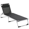 Outsunny Tumbona Plegable Reclinable De Aluminio Con Reposacabezas Extraíble Y Respaldo Transpirable Ajustable En 4 Posiciones Para Jardín Terraza Camping Exterior 170x60x76 Cm Negro -Tienda de muebles de jardín 1047f888377145f004d01cd2d5bc93f5c1fdf9e8 43f5ba683b5042d8a55cb7a9b5a1493b