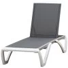 Outsunny Tumbona Reclinable De Jardín Con Ruedas Y Respaldo Ajustable En 5 Niveles Sillón Relax De Aluminio Para Terraza Balcón Piscina 170x67,5x95 Cm Gris Blanco -Tienda de muebles de jardín 113b70fdfe4b4e2faa91a3b933e6f60c3a041e43 e6cac585b3c84e048b7a382e6435c863