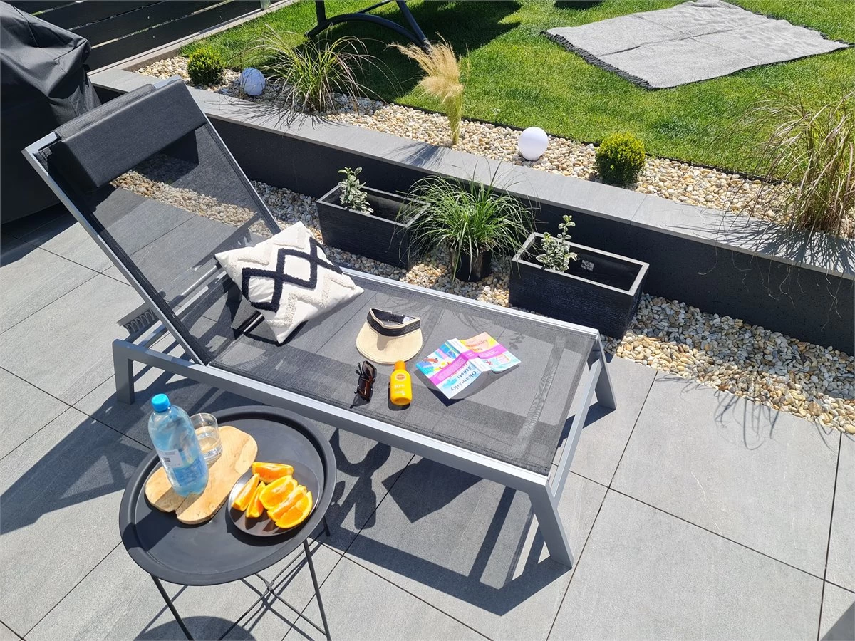 Tumbona De Jardín Negra En Aluminio CATANIA II 12 Tumbona De Jardín Negra En Aluminio CATANIA II - Imagen 10