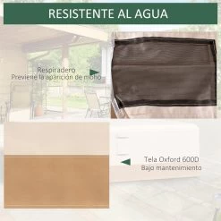Outsunny Funda Protectora Para Muebles De Jardín 275x208x78 Tela Oxford 600D Impermeable Cubierta Para Sofás Mesas Exterior Con 4 Ventilaciones 5 Asas Y Cordón De Tracción Beige -Tienda de muebles de jardín 12b8a7d9b197e0bb4d82333943f4dfbbaa483706 9705c2680ef548dbb620a0fdd4d7f034
