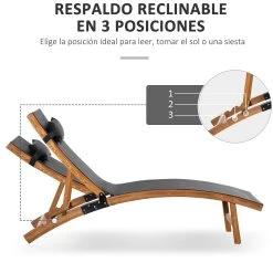 Outsunny Tumbona De Jardín Tipo Hamaca Con Altura De Respaldo Ajustable Reposacabeza Extraíble Y Marco De Madera Ergonómico Para Terraza Playa Exterior 180x56x72 Cm Negro 14 Outsunny Tumbona De Jardín Tipo Hamaca Con Altura De Respaldo Ajustable Reposacabeza Extraíble Y Marco De Madera Ergonómico Para Terraza Playa Exterior 180x56x72 Cm Negro -Tienda de muebles de jardín 13cd79ff4525be47ce11133850b0f206c1048721 fbe395ac1ae0441bbb257e246b4239ce