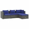 Set De Muebles De Jardín 4 Pzas Y Cojines Ratán Sintético Gris VidaXL -Tienda de muebles de jardín 148c7e683a842015ec19bbae9f3a63b2c53ed5ea 2f51277eae1e41ecb2b46e64e358cee5