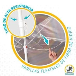 Sombrilla Playa Antiviento 220 Cm Con Protección UV50 Aktive Beach -Tienda de muebles de jardín 15252ca07deb014c65d0e1564628b4a104f4f074 f6e42a3148cc4a368db490b01f65cece