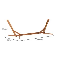 Outsunny Soporte Para Hamaca De Madera Plegable Ajustable De 3 Niveles Estructura Para Hamaca 217-380 Cm De Longitud Carga Máx. 150 Kg Para Jardín Terraza 388x152x89 Cm Teca -Tienda de muebles de jardín 15a11794024b71f8df87574b5637f26d7c08dabf 7872e397761246d58cadb0ddf4dfa56a
