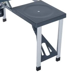 Outsunny Mesa Maleta De Camping Plegable Portátil 4 Asientos Y Agujero Sombrilla Estructura Aluminio Playa Picnic 136x84,5x66 Cm (Gris) -Tienda de muebles de jardín 15da2bbff64149bedfe70327e0deee67099b6a58 3791f9f3a5a74c81b05f50e33fd5aeb3