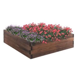 Outsunny Huerto Urbano Jardinera De Madera Maciza De Abeto Cama De Plantación De Jardín Para Cultivo Plantas Flores Hierbas 80x80x22,5 Cm Marrón -Tienda de muebles de jardín 15e47e431f33666c52c28f84bbaf45d4418dbd24 206d9f072ca54aaab0f96debc63f5b77