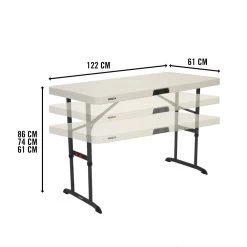 Mesa Plegable Ajustable En Altura LIFETIME 122 X 61 X 61-86 Cm -Tienda de muebles de jardín 172ceec123747e6e9ea1695b567ff66bb4db3c66 fce2d52299464c33b64be1e339ce2494