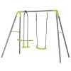 HOMCOM Set De Columpio Infantil Al Aire Libre Con Columpio Y Balancín Doble Plaza Juguetes Exterior Adecuado Para +3 Años 245x138x180cm Verde Y Gris -Tienda de muebles de jardín 19decf363e817793d56831f40043fa233f5257fc df1ca6f3ccc64ebeb975bdddb3096c0f