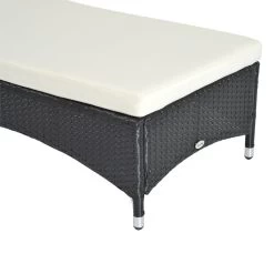 Outsunny Conjunto De 2 Tumbonas De Ratán De Jardín Chaise Longue Con Respaldo Ajustable En 5 Posiciones Cojines Acolchados Reposacabezas Y 2 Ruedas 200x73x72-103 Cm Negro -Tienda de muebles de jardín 1b0fef1c0429b024b33fce64945b31ff3553c491 3f1132ffad5b4ce8a8ba5642f5f7245b