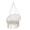 Outsunny Silla Colgante Redondo De Ø60 Cm Silla Hamaca Columpio Con Cojín Y Cuerda De Algodón Para Interior Y Exterior 80x80x42 Cm Beige -Tienda de muebles de jardín 1b40872fa71100a4021bdaa52456883c61a2926f 345ea3f3f3504c7ab8b89120c0430b36