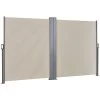Outsunny Toldo Lateral Retráctil Doble 600x160 Cm Pantalla De Privacidad Extensible Con Ángulo Ajustable Y Protección UV 50+ Para Jardín Balcón Terraza Beige -Tienda de muebles de jardín 1b5bbee5e5b6cb23afa0d77c4a6da6a1682c8097 6ca8cbae675a46f48f72bc307f9d157b