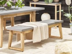 Conjunto De Jardín Mesa Y 2 Bancos De Cemento Reforzado Gris/madera Clara ORIA -Tienda de muebles de jardín 1ca6a60b13be8ed3d119ede3f669ad02bfe25b77 6b3664353bdc484285e05b7f2663a12d