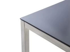 Mesa De Comedor De Metal/vidrio Templado Negro/plateado 180 X 90 Cm GROSSETO -Tienda de muebles de jardín 1cbf71632fe65a084bfea8158bff4fd9416de315 d6ececf8649443af8446df03473d3fd3