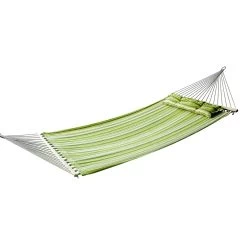 Outsunny Hamaca Colgante De Algodón Para Jardín Camping Playa Picnic Con Almohadilla 188x140cm Con Carga De 180 Kg