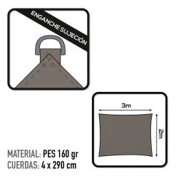 Toldo Sombreo Rectangular Aktive Garden Gris Antracita -Tienda de muebles de jardín 1dc166c9491249e9de5bb4d37ac5696c9665097b d8a061aab43143d08ca7ad2605cf35ba