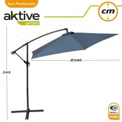 Parasol Excéntrico Banana 300 Cm Gris Mástil Aluminio Aktive Garden -Tienda de muebles de jardín 1e197d437638e1dd46d448a5d3f65a1ea6649f23 4242e60d54f54490913fcaaf82b42a77