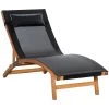 Outsunny Tumbona De Jardín Tipo Hamaca Con Altura De Respaldo Ajustable Reposacabeza Extraíble Y Marco De Madera Ergonómico Para Terraza Playa Exterior 180x56x72 Cm Negro -Tienda de muebles de jardín 1e27507442635bf1185d7edecc3decf450591371 93958d0a5b33464eb1fdab22022fd8fc