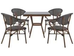 Conjunto De Jardín 4 Plazas Gris/negro CASPRI -Tienda de muebles de jardín 1e510cf35db9c421fd363bce31be071af67f8bf4 b76497a215f34cbd9ec501ea37b6a6c5