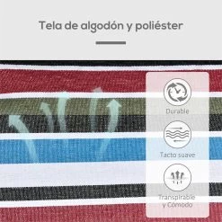 Outsunny Hamaca Doble Portátil De Algodón 285x150 Cm Con Bolsa De Transporte Para Exteriores Patio Jardín Playa Camping Carga 180 Kg Multicolor -Tienda de muebles de jardín 1e5d69076c1ffcc9148dde1f083e7cf4a5277952 69920246f2f34becb325ee286d67a299