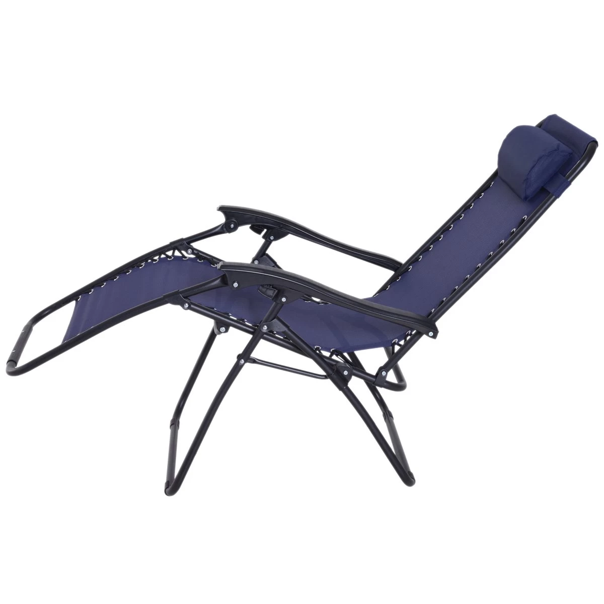 Outsunny Tumbona Plegable De Jardín Silla Gravedad Cero Sillón De Playa Relajante Texteline Marco Acero Carga 120kg 90x65x110 Cm Azul 7 Outsunny Tumbona Plegable De Jardín Silla Gravedad Cero Sillón De Playa Relajante Texteline Marco Acero Carga 120kg 90x65x110 Cm Azul - Imagen 5