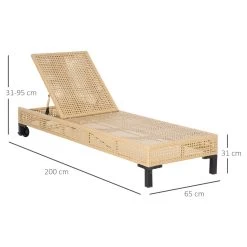 Outsunny Tumbona De Ratán Sintético Chaise Longue Con Respaldo Ajustable En 5 Posiciones Cojín Acolchado Y 2 Ruedas Para Jardín Terraza Acero 200x65x31 Cm Natural Y Beige 13 Outsunny Tumbona De Ratán Sintético Chaise Longue Con Respaldo Ajustable En 5 Posiciones Cojín Acolchado Y 2 Ruedas Para Jardín Terraza Acero 200x65x31 Cm Natural Y Beige -Tienda de muebles de jardín 1fdde1f21912e50d35235738e21dc65a65a63bfe 7e0161735b4a43d8844dcb93bd278e2f