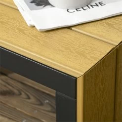 Outsunny Conjunto De Muebles De Jardín De Aluminio 3 Piezas Juego De Conversación Incluye 2 Sofás Esquineros Con Cojines Mesa De Plástico Madera Y Panel Lateral Para Terraza Gris -Tienda de muebles de jardín 216a96db46e1d692476131a99fb920e2e6970dae 5c821d70ad9a47d89d4ca7eca86594ad